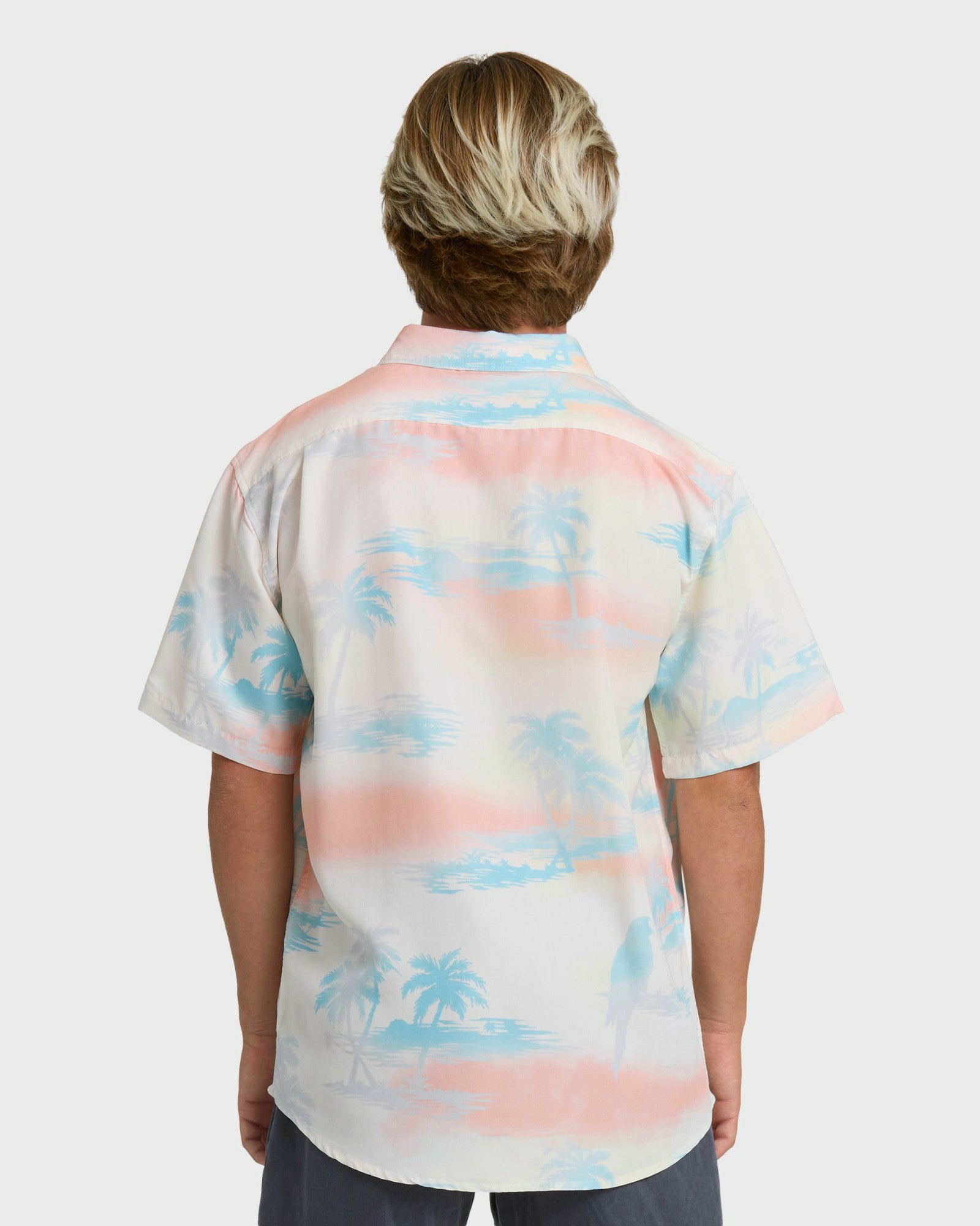 Billabong Men's Sundays Lounge Short Sleeve Woven Shirt - Off White