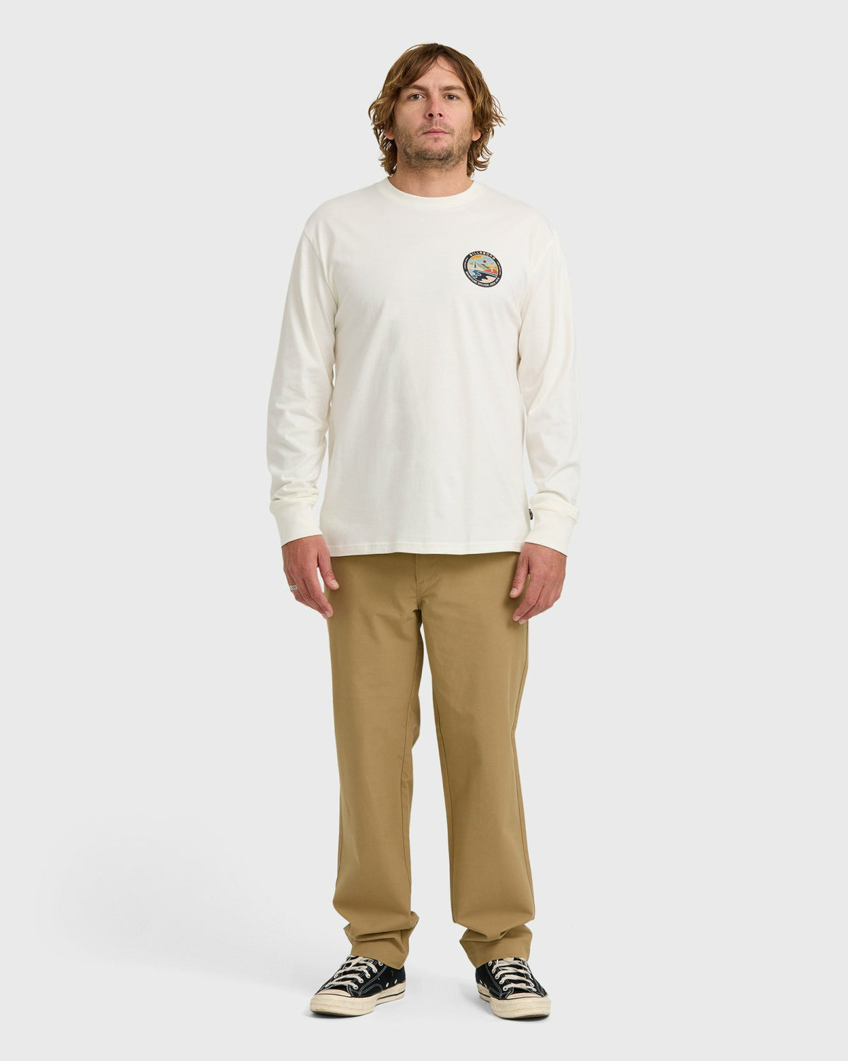 Billabong Men's A\/Div Rockies Long Sleeve T-Shirt - Off White