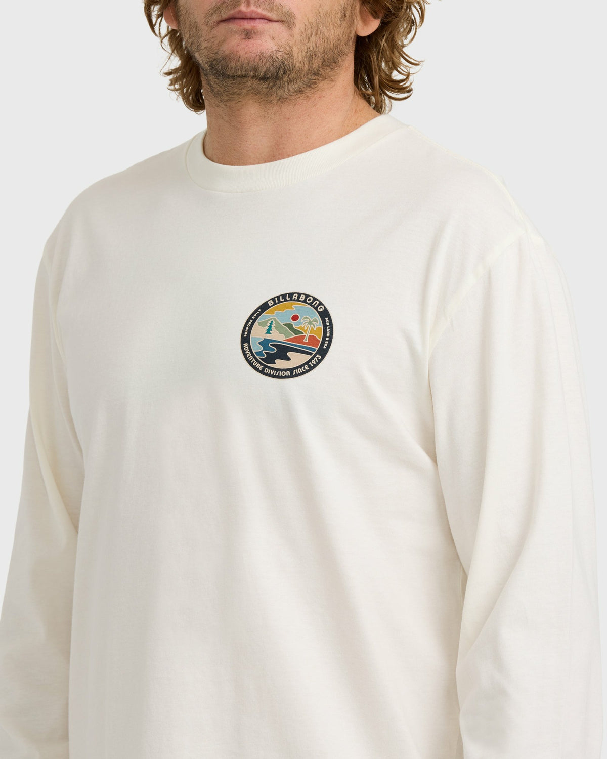 Billabong Men's A\/Div Rockies Long Sleeve T-Shirt - Off White