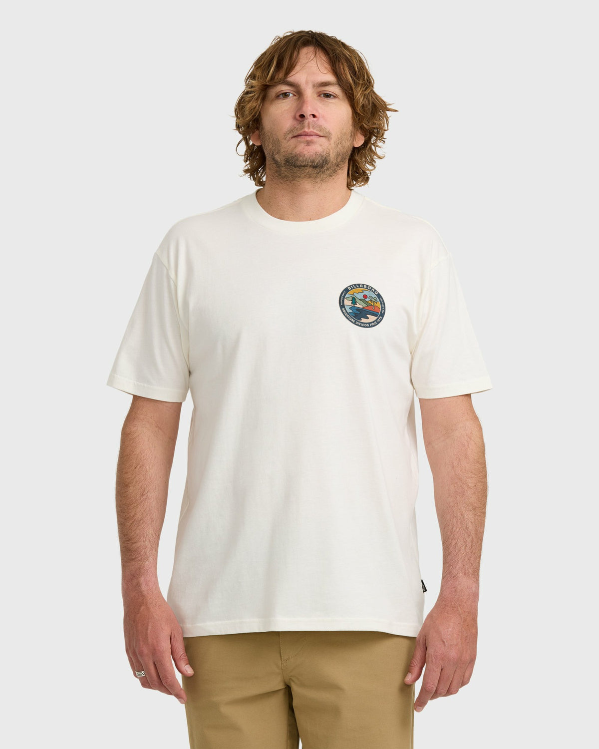 Billabong Men's A\/Div Rockies Short Sleeve T-Shirt - Off White