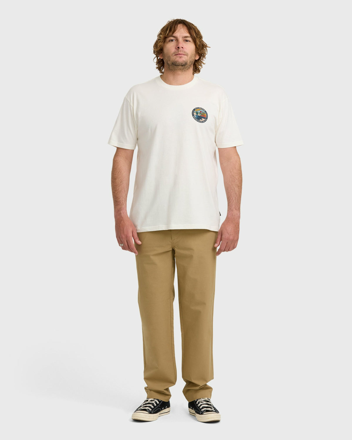 Billabong Men's A\/Div Rockies Short Sleeve T-Shirt - Off White