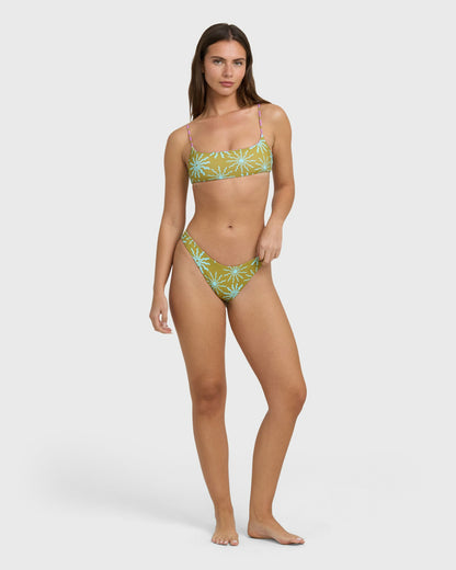 Billabong Women's Sun Fired Reversible Hike Bikini Bottom - Moss