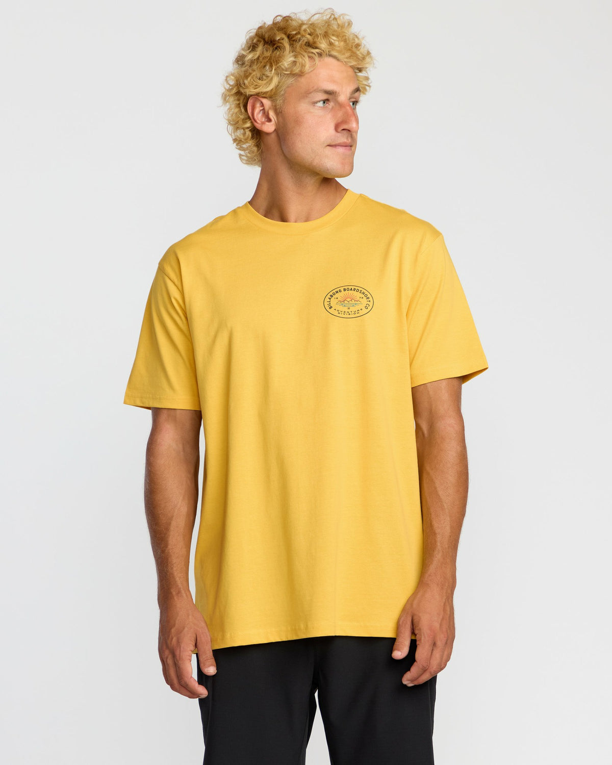 Billabong Men's Sierras A\/Div Short Sleeve T-Shirt - Dust Yellow