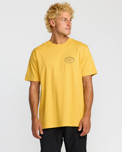 Billabong Men's Sierras A\/Div Short Sleeve T-Shirt - Dust Yellow