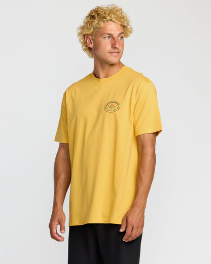 Billabong Men's Sierras A\/Div Short Sleeve T-Shirt - Dust Yellow