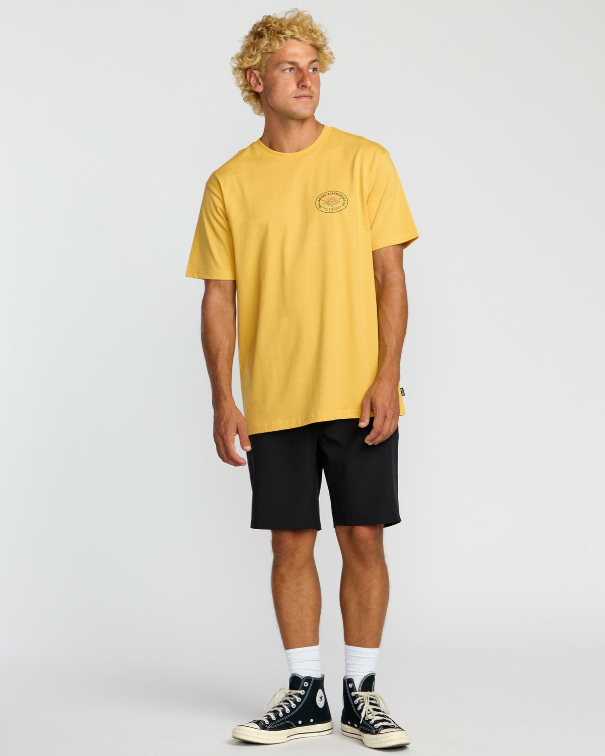 Billabong Men's Sierras A\/Div Short Sleeve T-Shirt - Dust Yellow