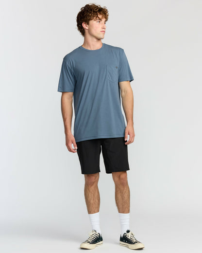 Billabong Men's Eclipse Short Sleeve T-Shirt - Steel Blue