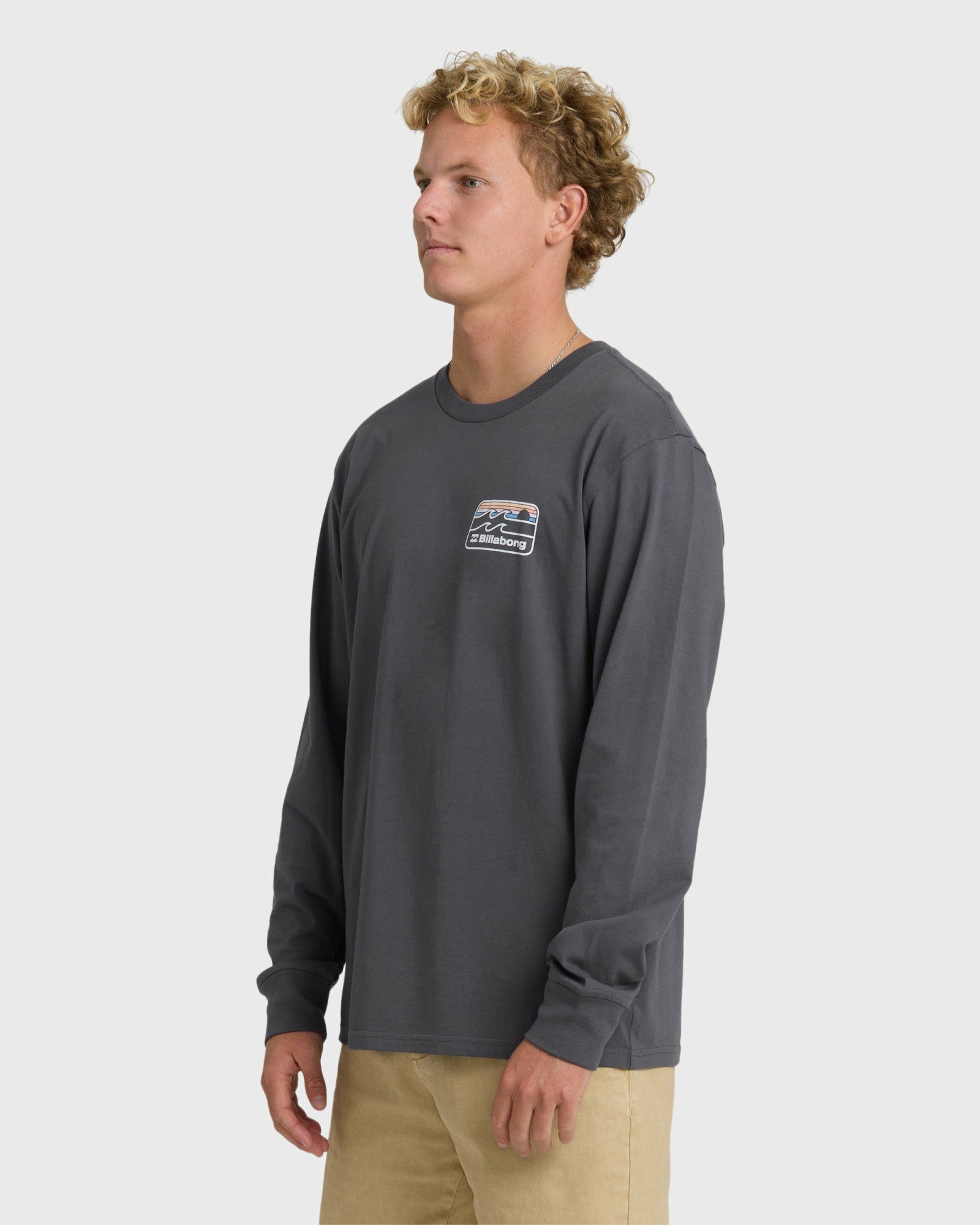 Billabong Men's Runner Premium Long Sleeve T-Shirt - Graystone