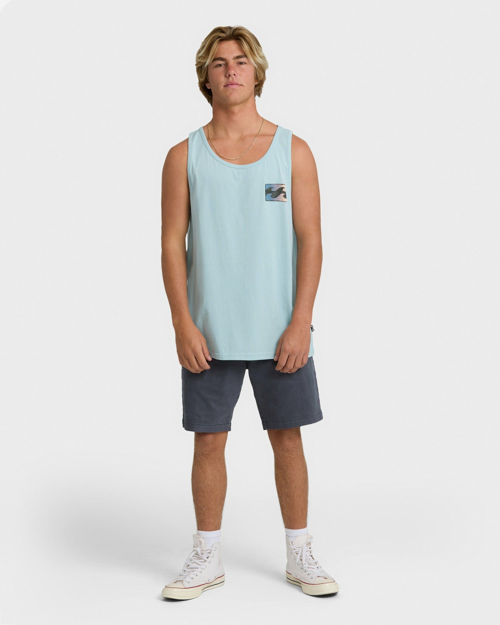 Billabong Men's Crayon Wave Tank - Dusty Blue