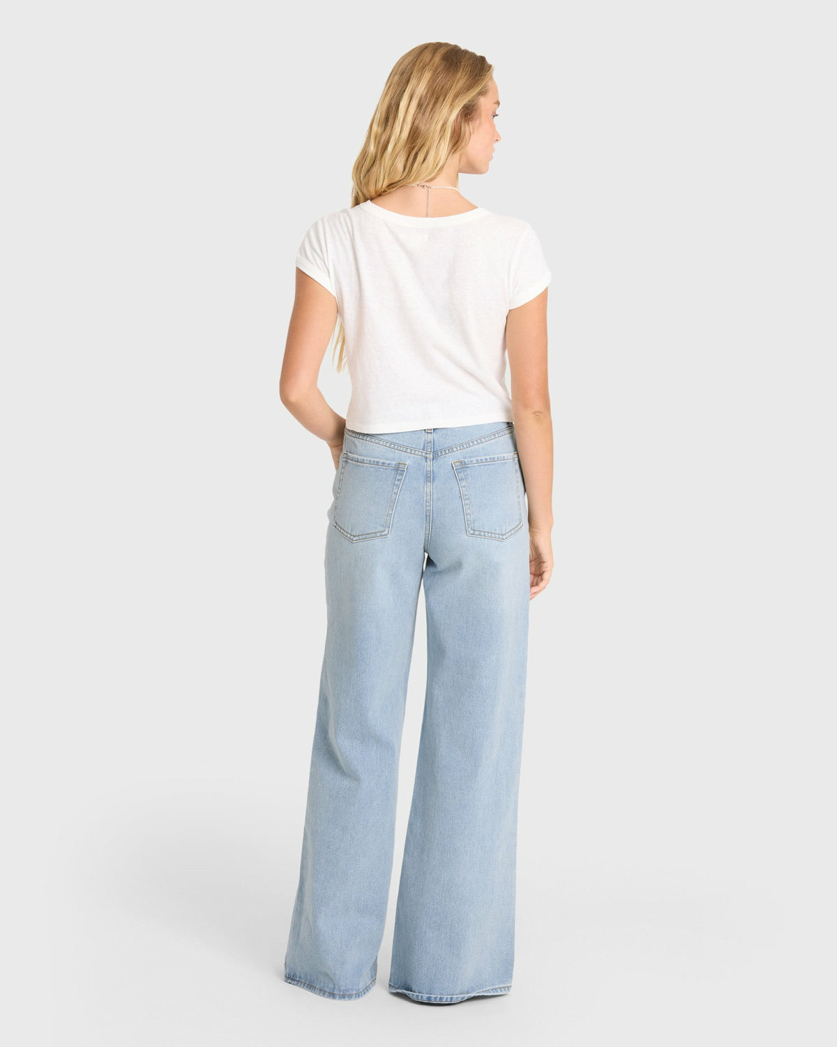 Billabong Women's Free Fall High-Waist Denim Flare Pants - Light Wash