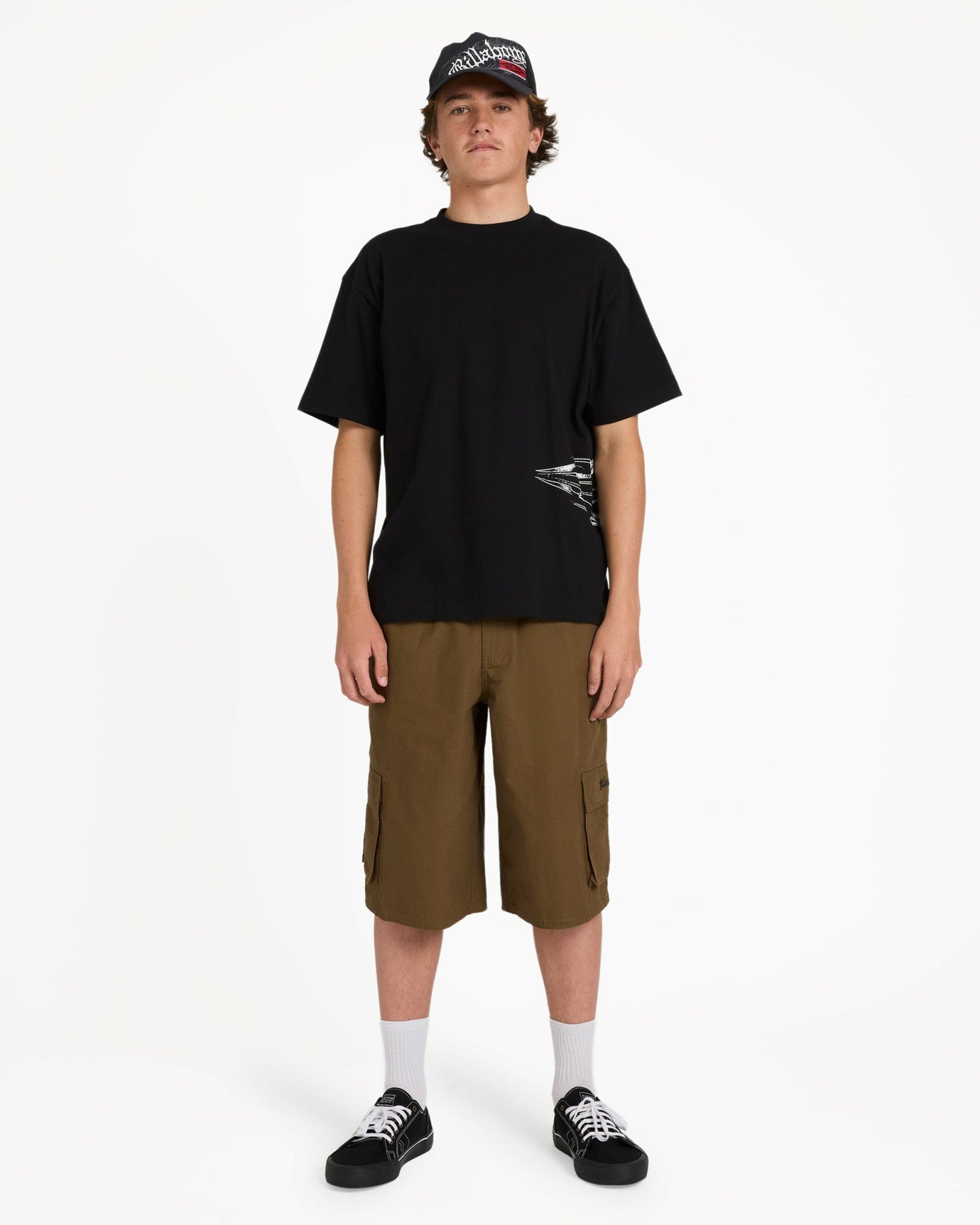 Billabong Men's Chrome Diamond Short Sleeve Knit T-Shirt - Black