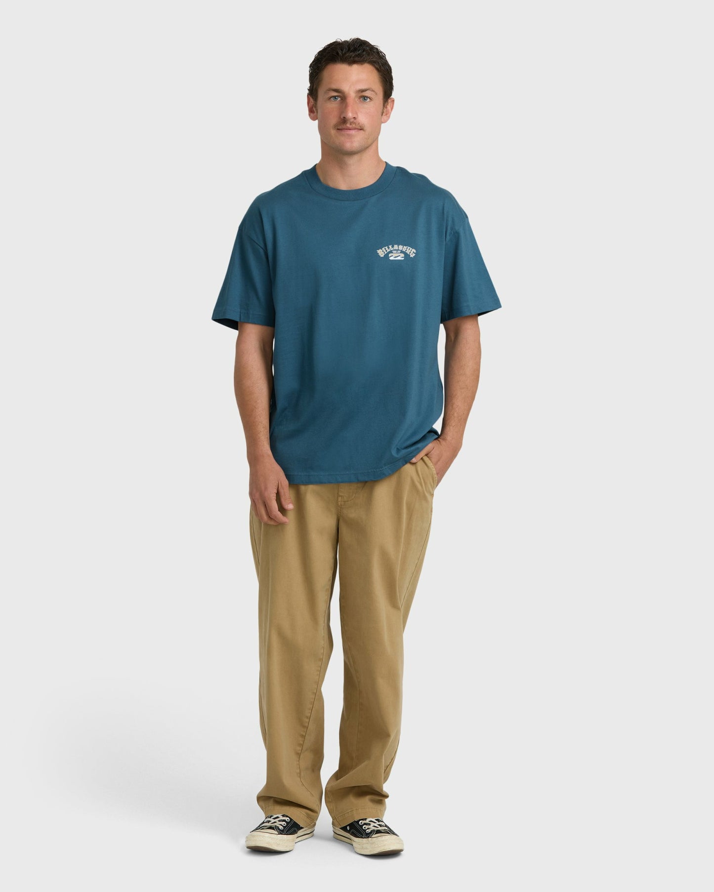 Billabong Men's Heritage Arch OG Short Sleeve T-Shirt - Real Teal
