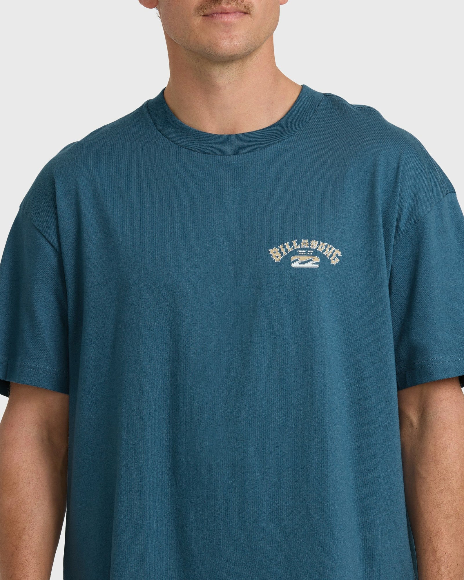 Billabong Men's Heritage Arch OG Short Sleeve T-Shirt - Real Teal