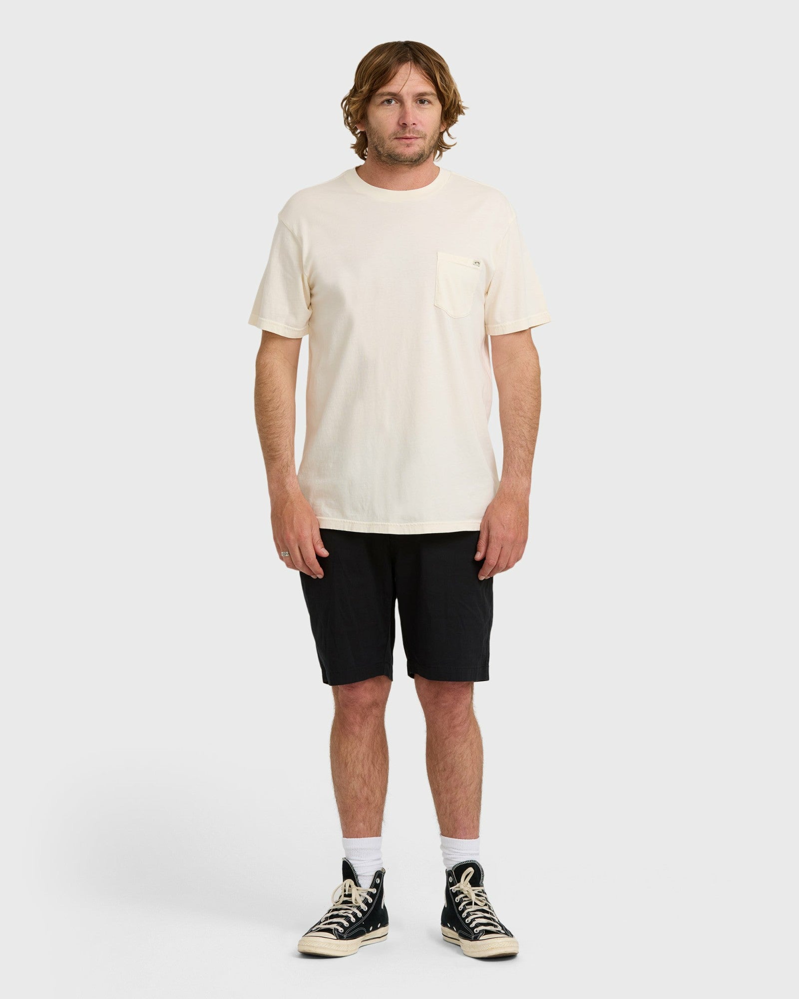 Billabong Men's Essential Premium Wave Wash T-Shirt - Off White