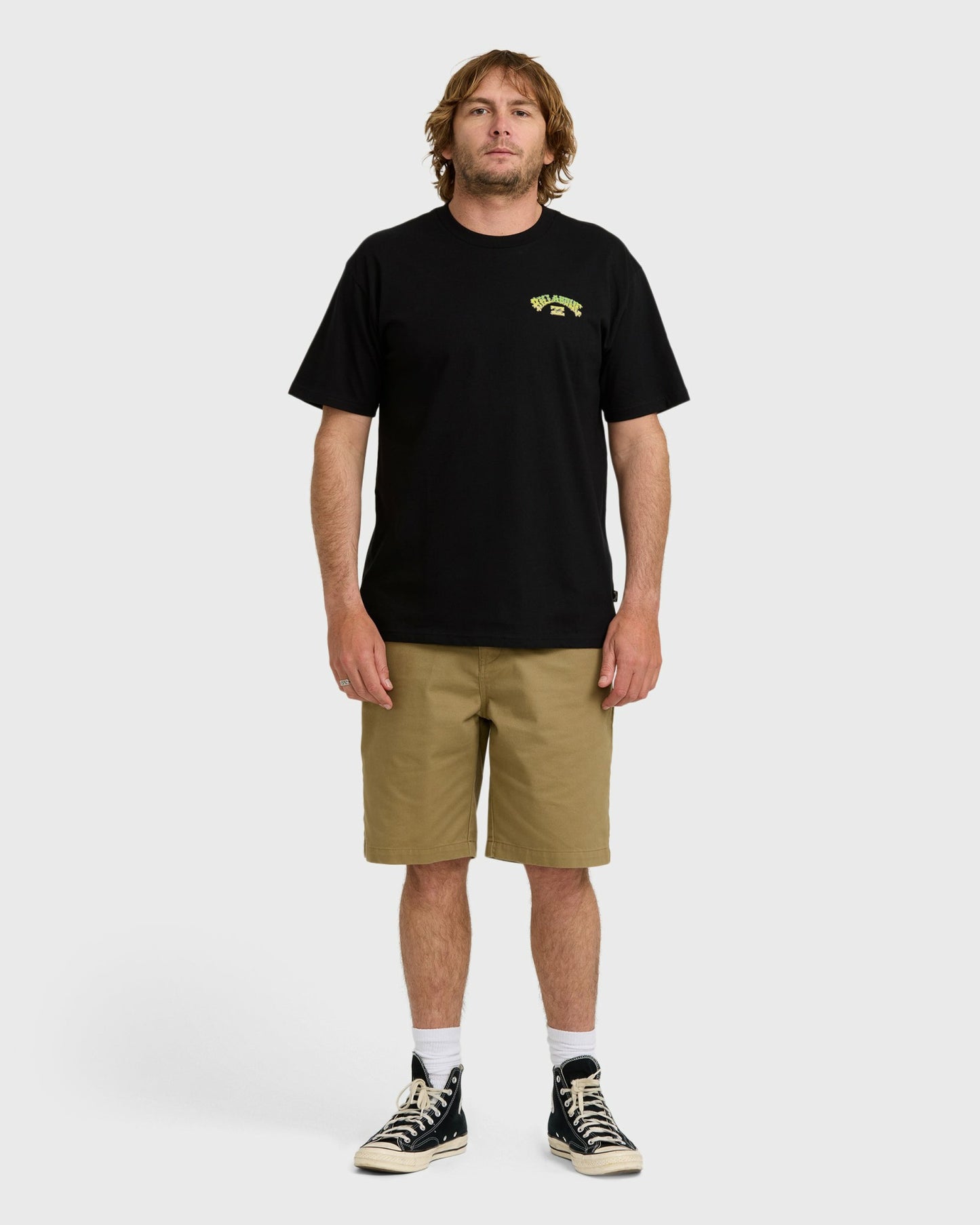Billabong Men's Wax Arch Regular Short Sleeve T-Shirt - Black