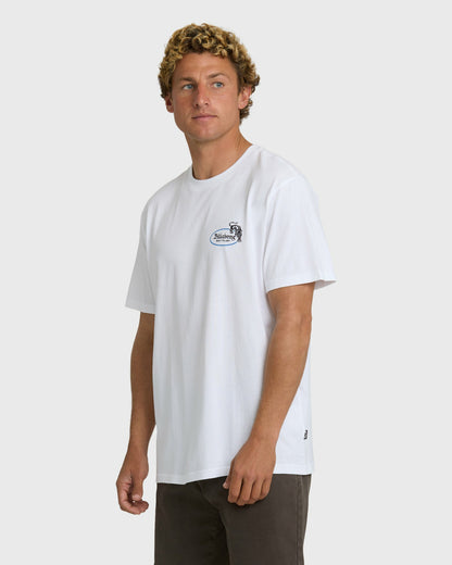 Billabong Men's Roadie Premium Short Sleeve T-Shirt - White
