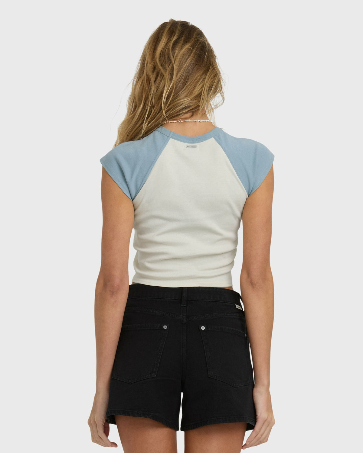 Billabong Women's Forever Had Short Sleeve Raglan Tee - Mineral Blue