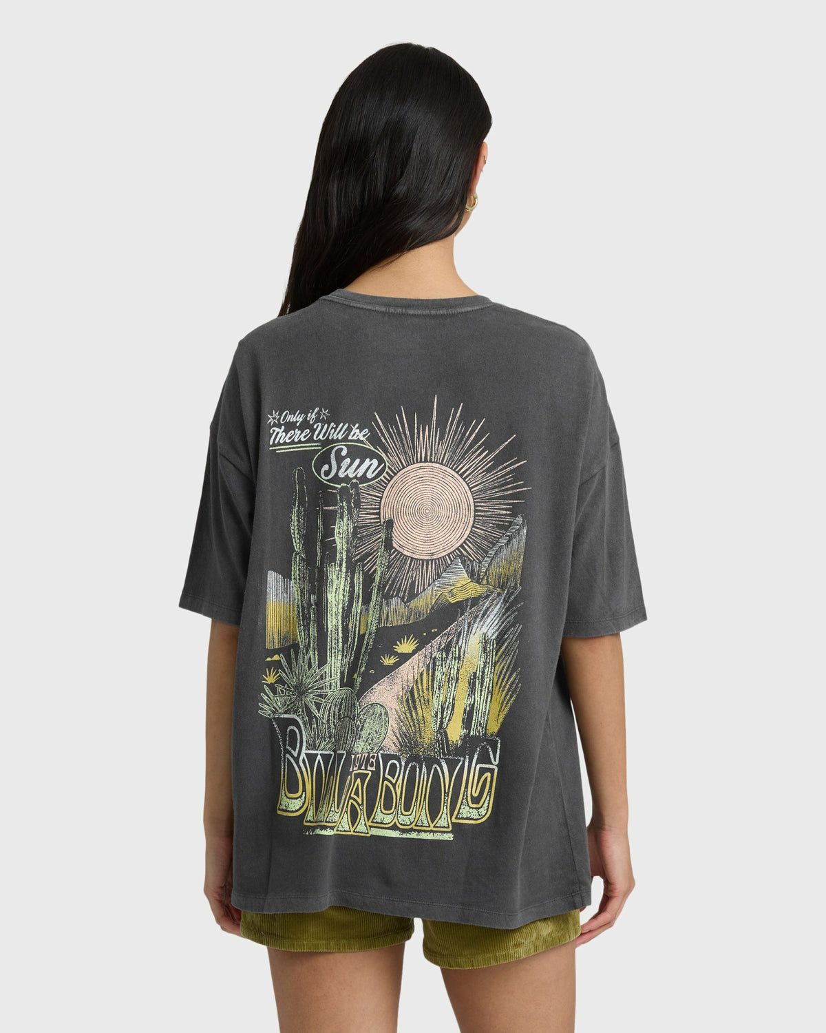 Billabong Women's Sun Chasing Short Sleeve T-Shirt - Off Black