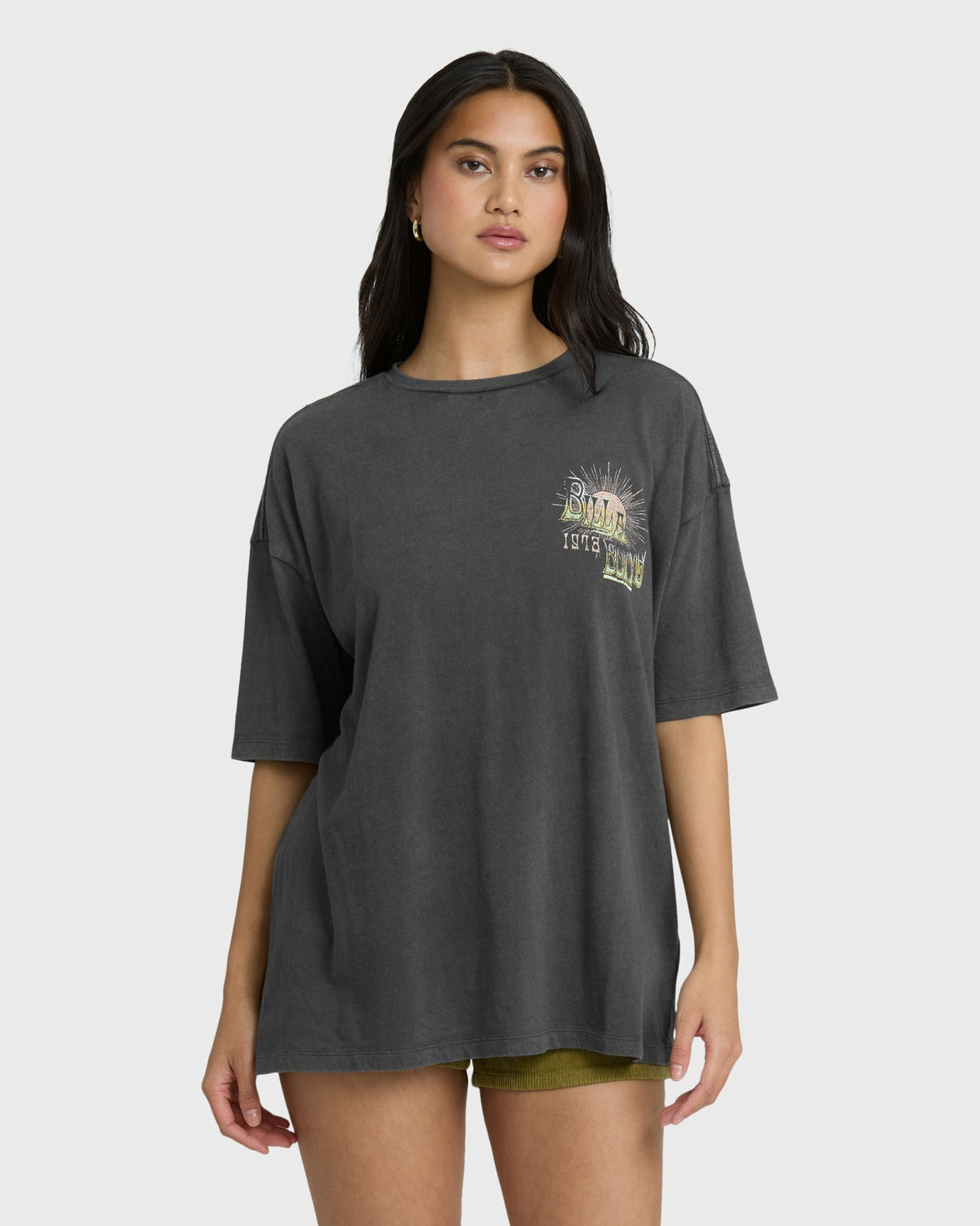 Billabong Women's Sun Chasing Short Sleeve T-Shirt - Off Black
