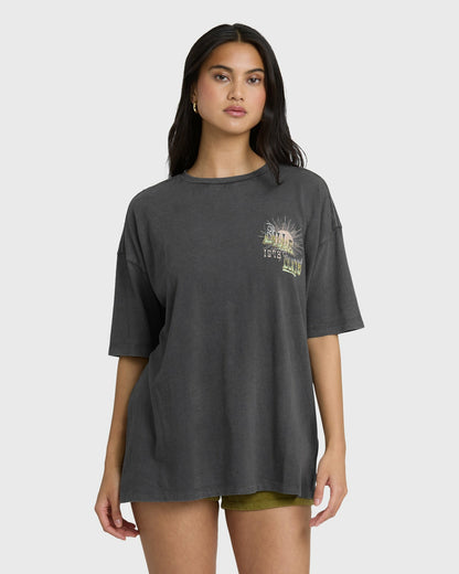 Billabong Women's Sun Chasing Short Sleeve T-Shirt - Off Black