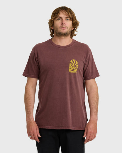 Billabong Men's Sun Rays Premium Ww Short Sleeve T-Shirt - Plum