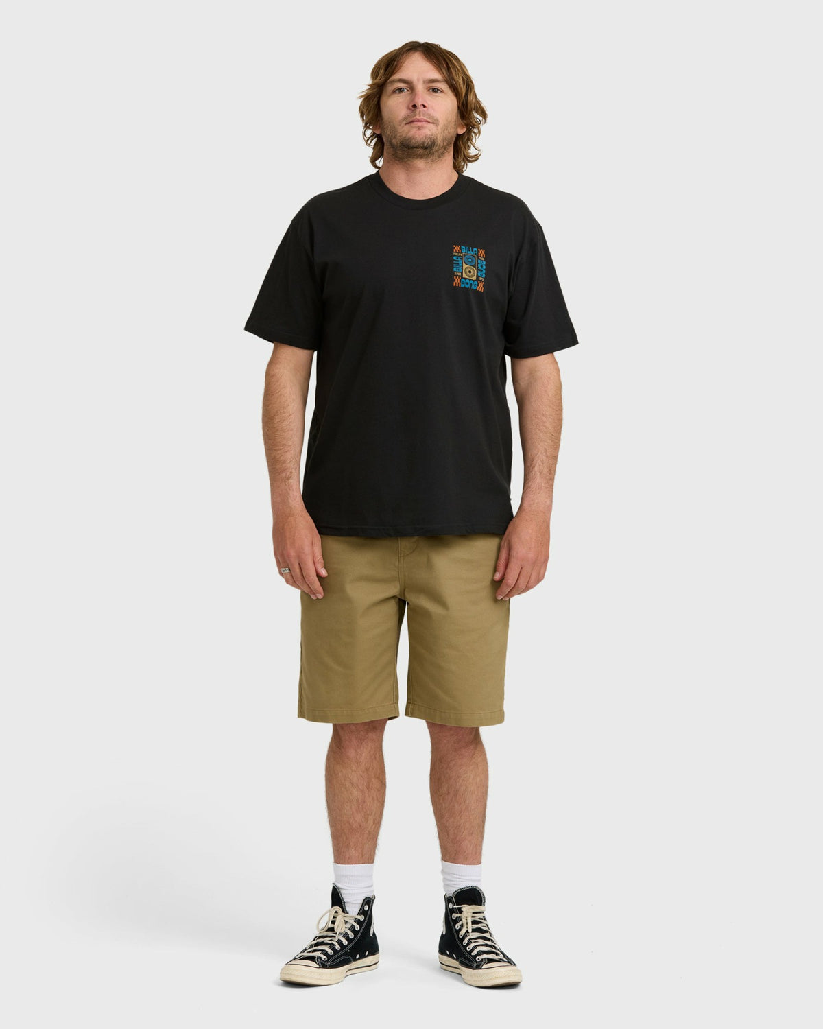 Billabong Men's Solar Regular Short Sleeve T-Shirt - Washed Black