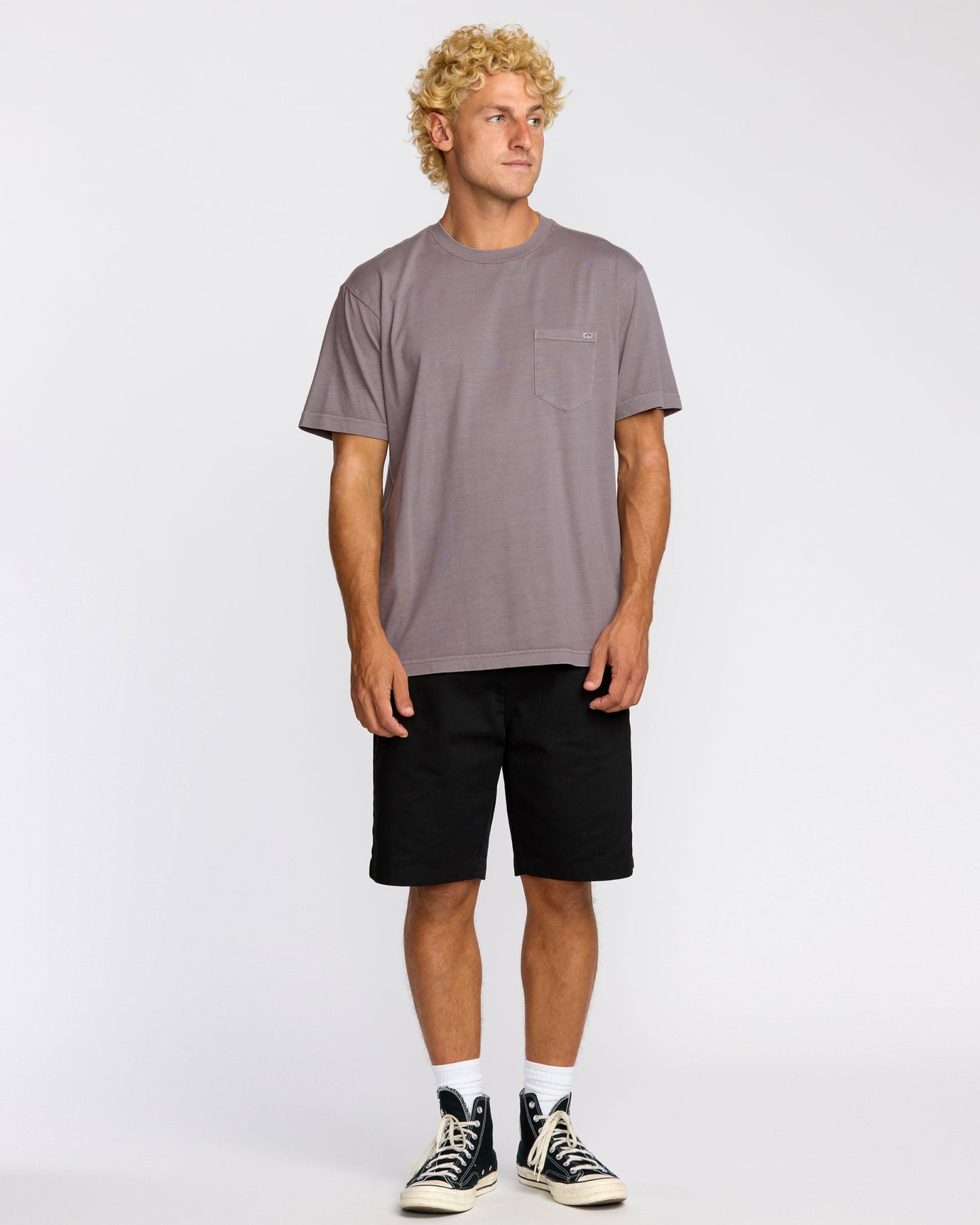 Billabong Men's Essential Premium Wave Wash T-Shirt - Grey Violet