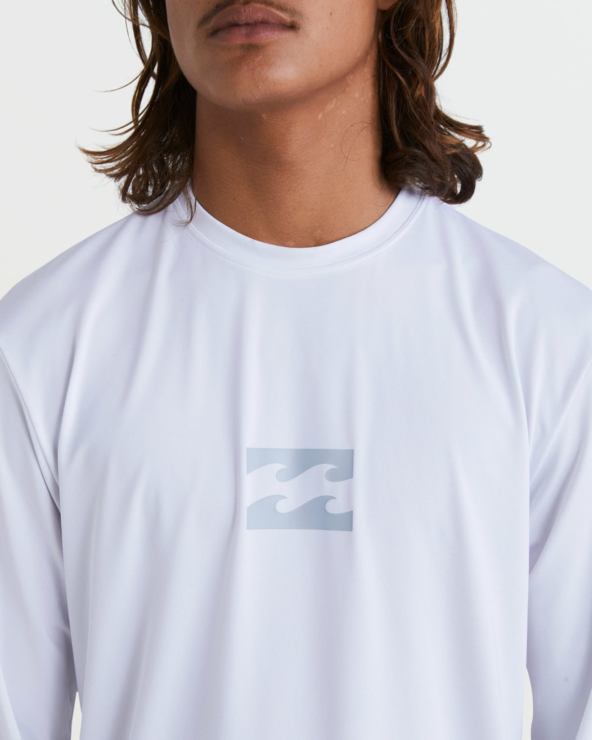 Billabong Men's All Day Wave Loose Fit Long Sleeve Surf Tee - White