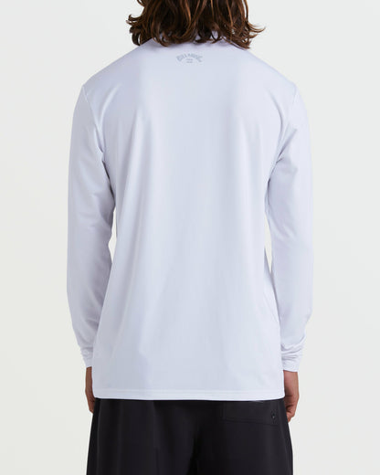 Billabong Men's All Day Wave Loose Fit Long Sleeve Surf Tee - White