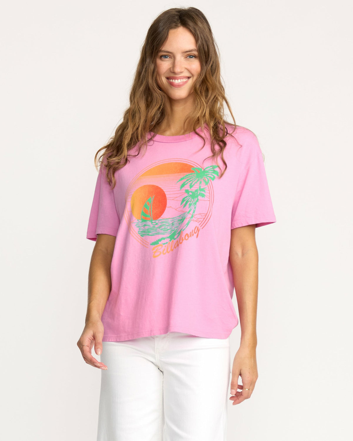 Billabong Women's Bright New Day Tee - Bright Rose