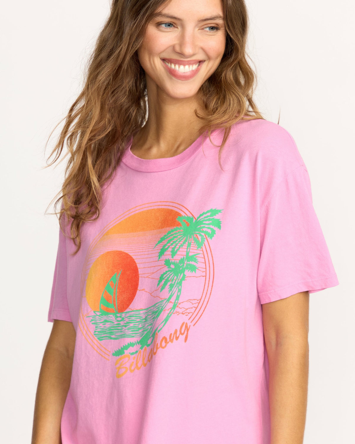 Billabong Women's Bright New Day Tee - Bright Rose