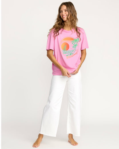 Billabong Women's Bright New Day Tee - Bright Rose