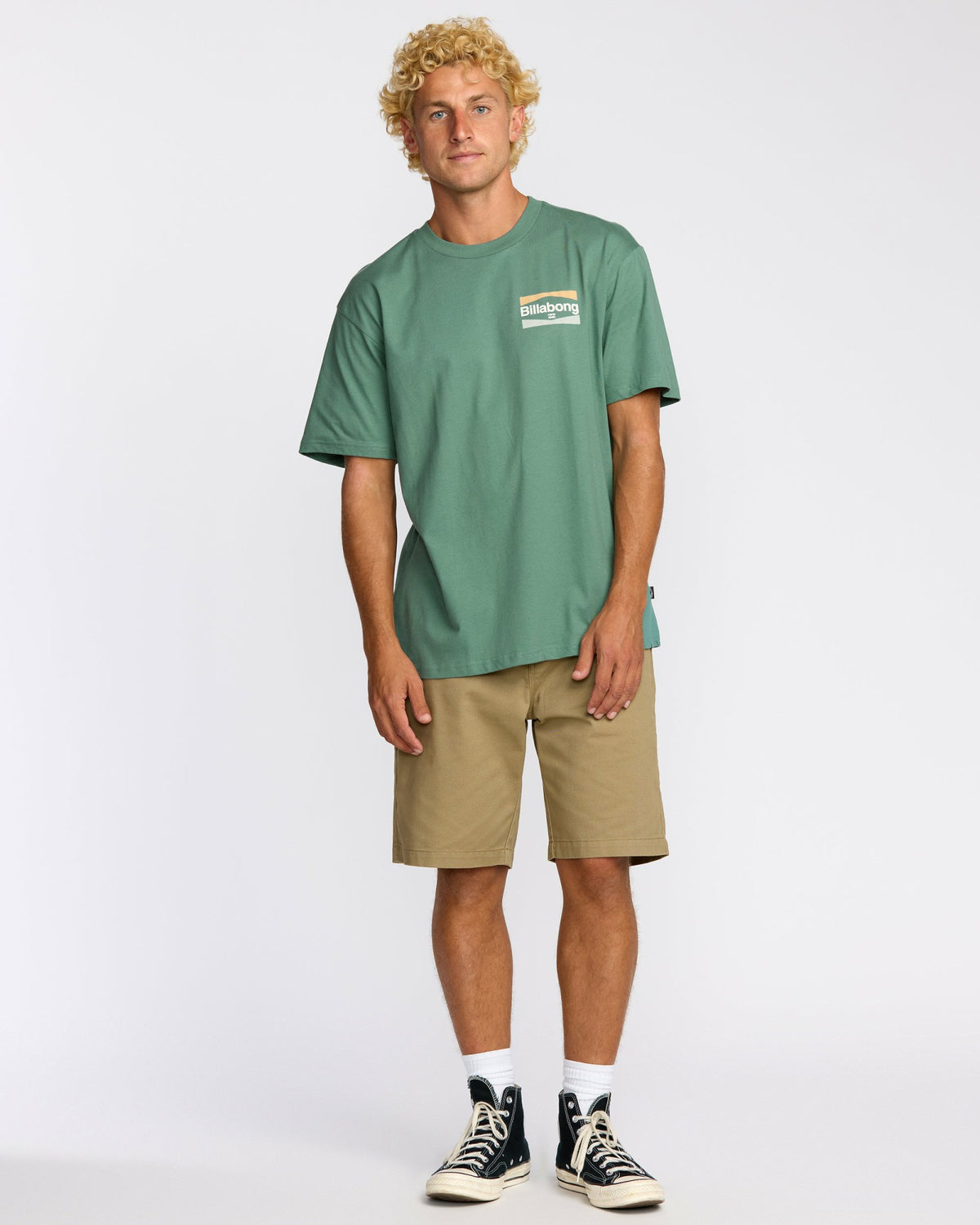 Billabong Men's Walled Regular Short Sleeve T-Shirt - Sage Green