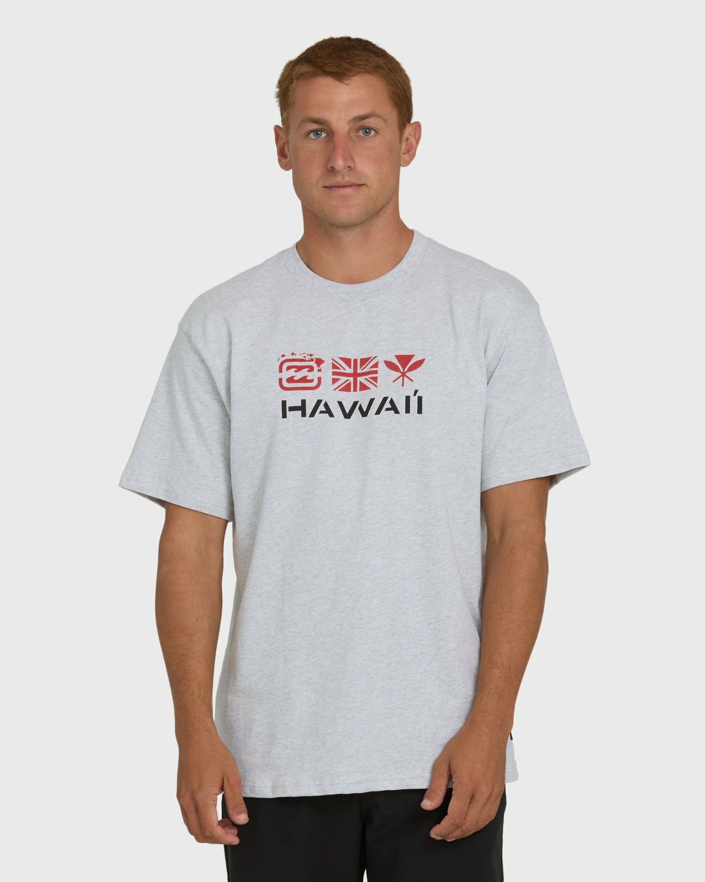 Billabong Men's Kahili Hawaii Regular Short Sleeve Tee - Heather Gray