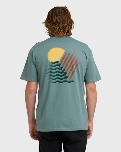 Billabong Men's Canyons Regular Short Sleeve T-Shirt - Sea Blue