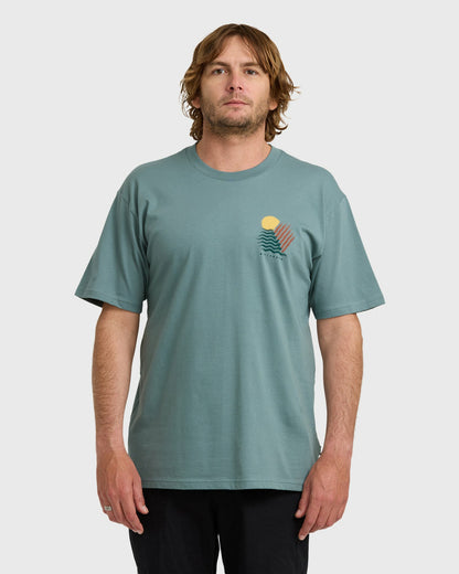Billabong Men's Canyons Regular Short Sleeve T-Shirt - Sea Blue