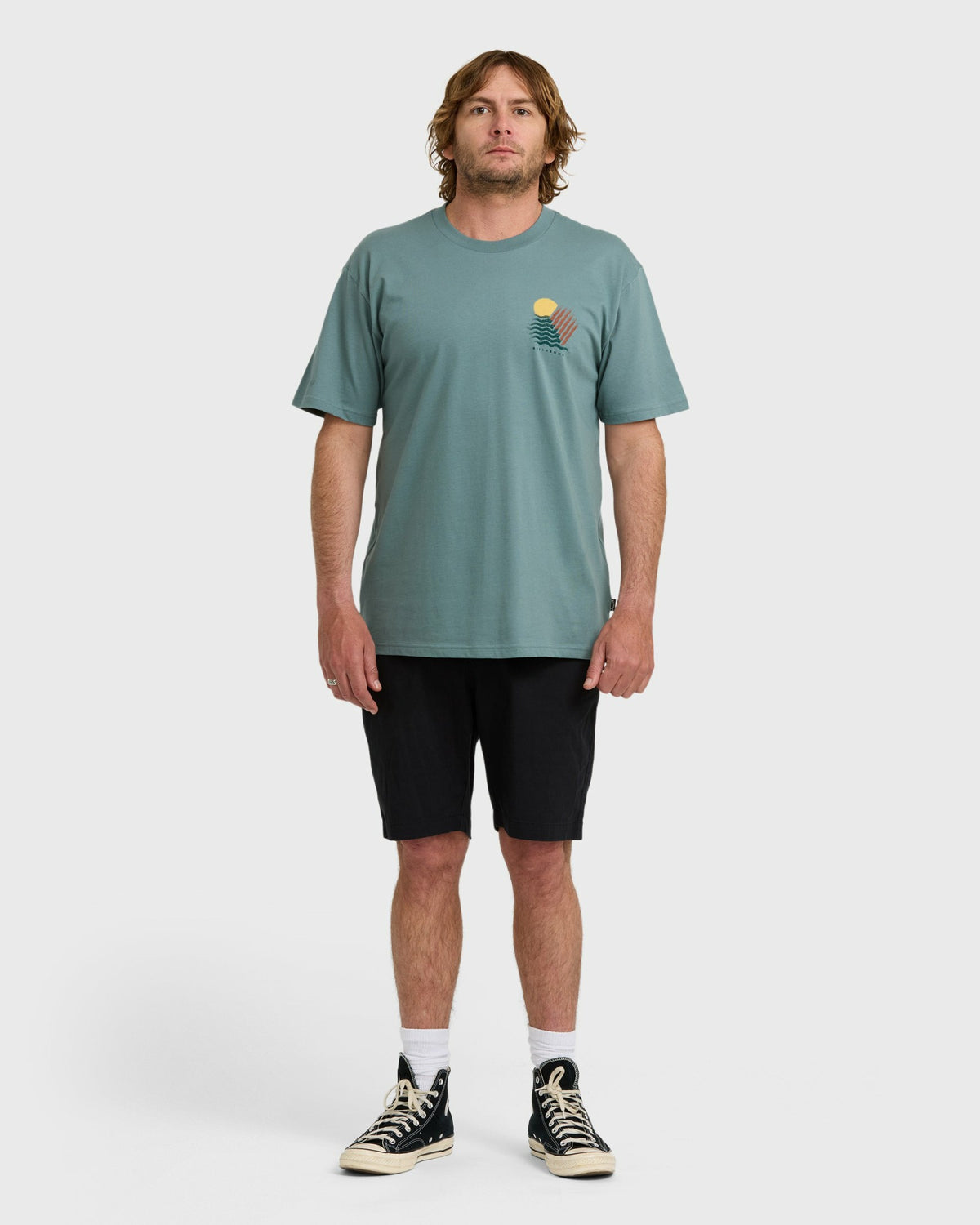 Billabong Men's Canyons Regular Short Sleeve T-Shirt - Sea Blue