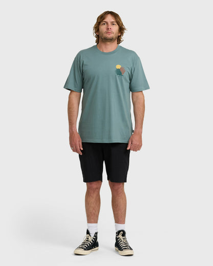 Billabong Men's Canyons Regular Short Sleeve T-Shirt - Sea Blue