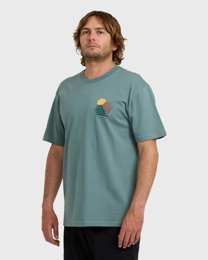 Billabong Men's Canyons Regular Short Sleeve T-Shirt - Sea Blue
