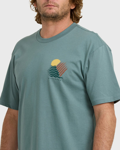 Billabong Men's Canyons Regular Short Sleeve T-Shirt - Sea Blue