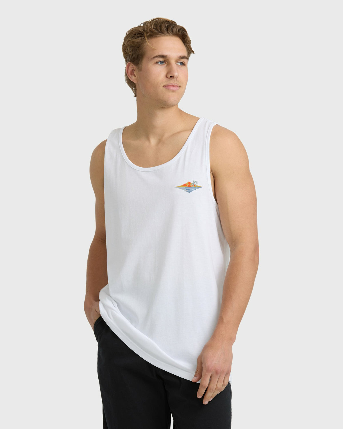 Billabong Men's Point Of View Premium Tank - White