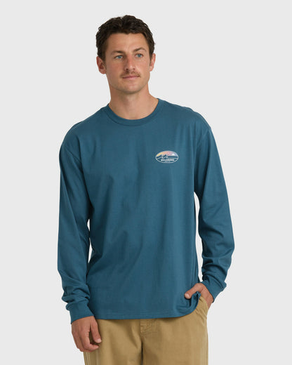 Billabong Men's Runner Regular Long Sleeve T-Shirt - Real Teal