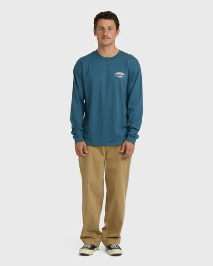 Billabong Men's Runner Regular Long Sleeve T-Shirt - Real Teal