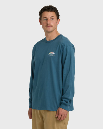 Billabong Men's Runner Regular Long Sleeve T-Shirt - Real Teal