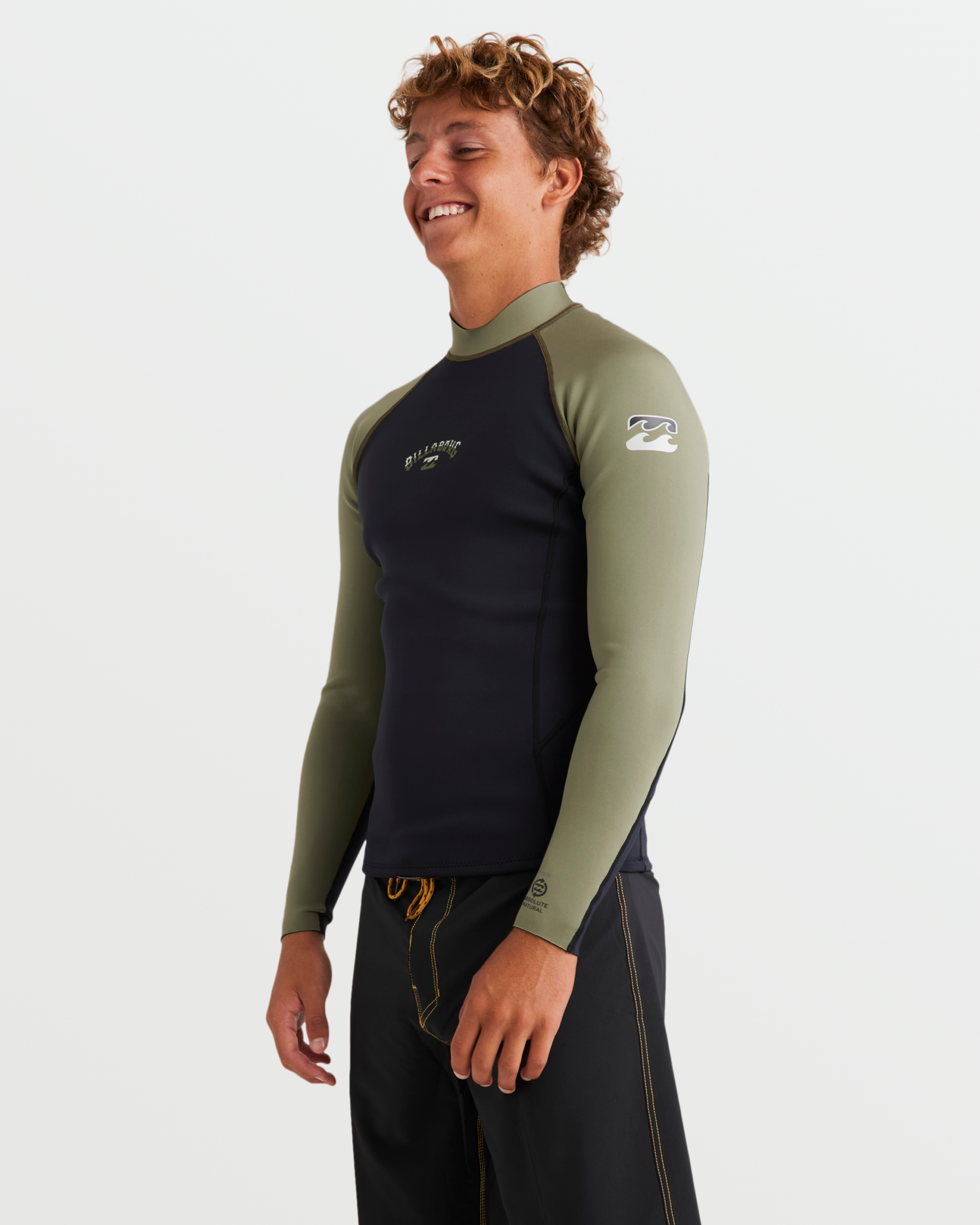 Billabong Men's 1mm Absolute Natural Long Sleeve Jacket - Military