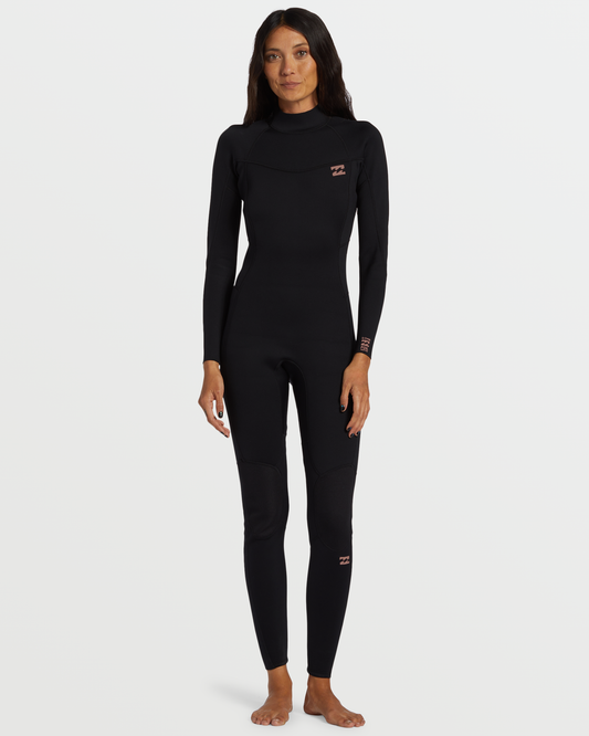 Billabong Women's 4\/3mm Foil GBS Back Zip Wetsuit - Black