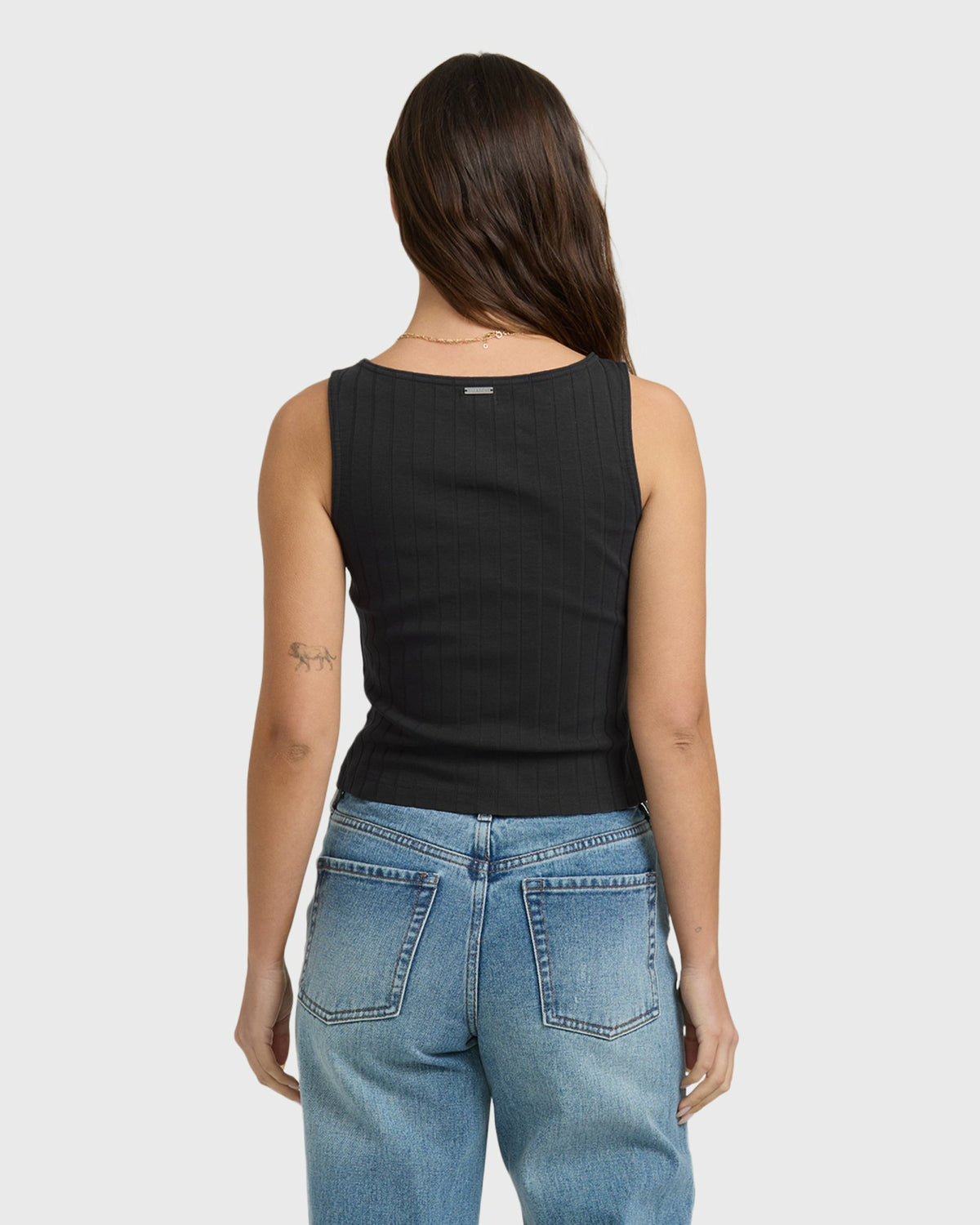 Billabong Women's Rae Knit Tank T-Shirt - Black Sands