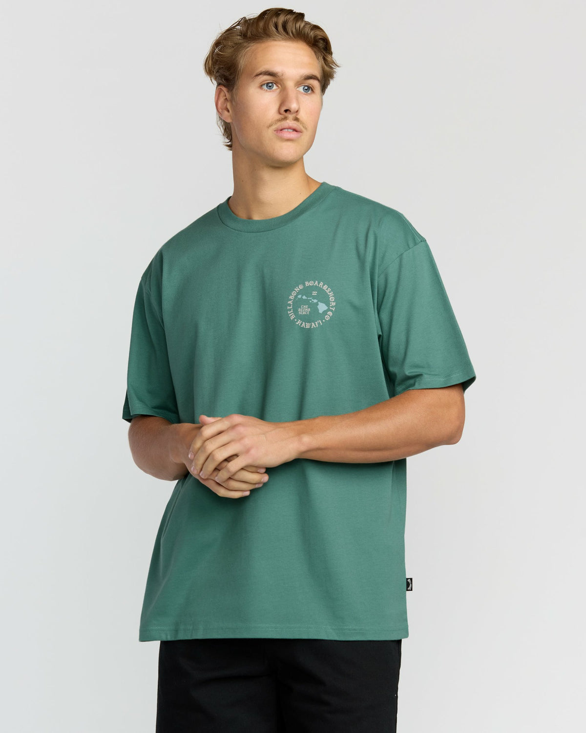 Billabong Men's Aloha Island Hi Regular Short Sleeve T-Shirt - Sage Green