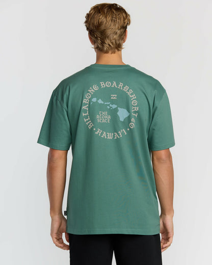 Billabong Men's Aloha Island Hi Regular Short Sleeve T-Shirt - Sage Green