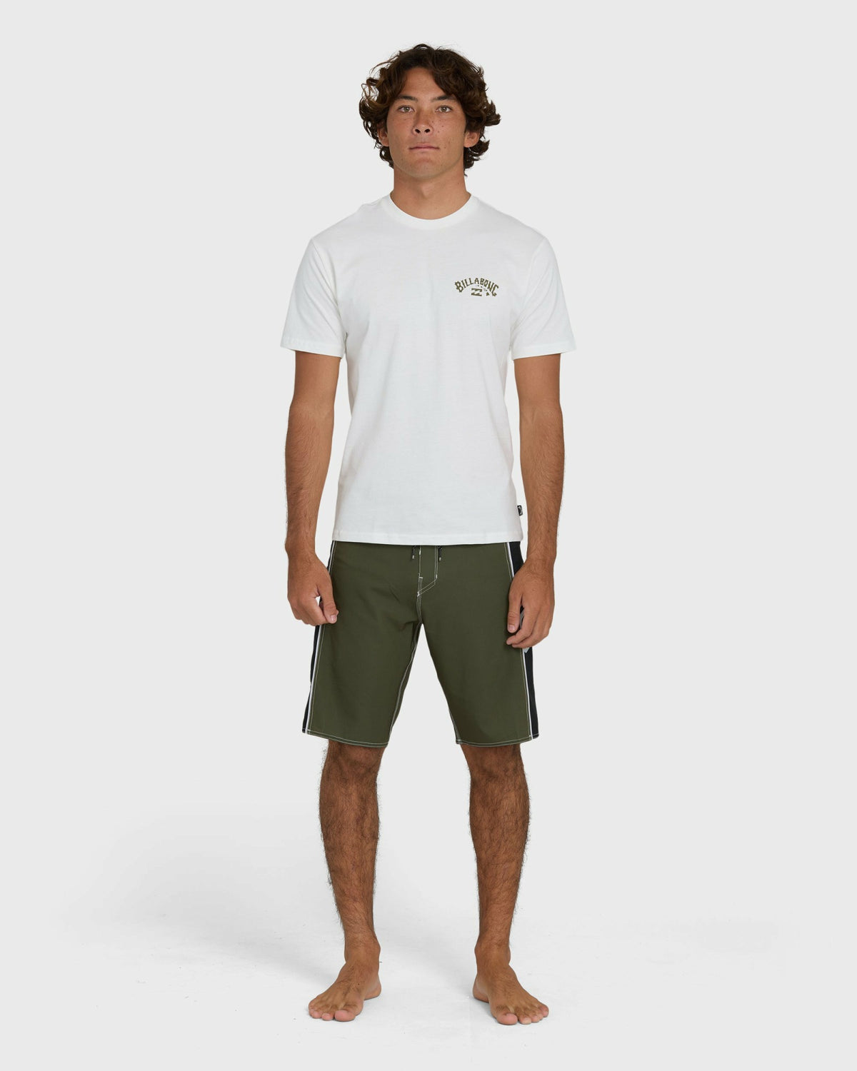 Billabong Men's Arch Hi Regular Short Sleeve T-Shirt - Off White
